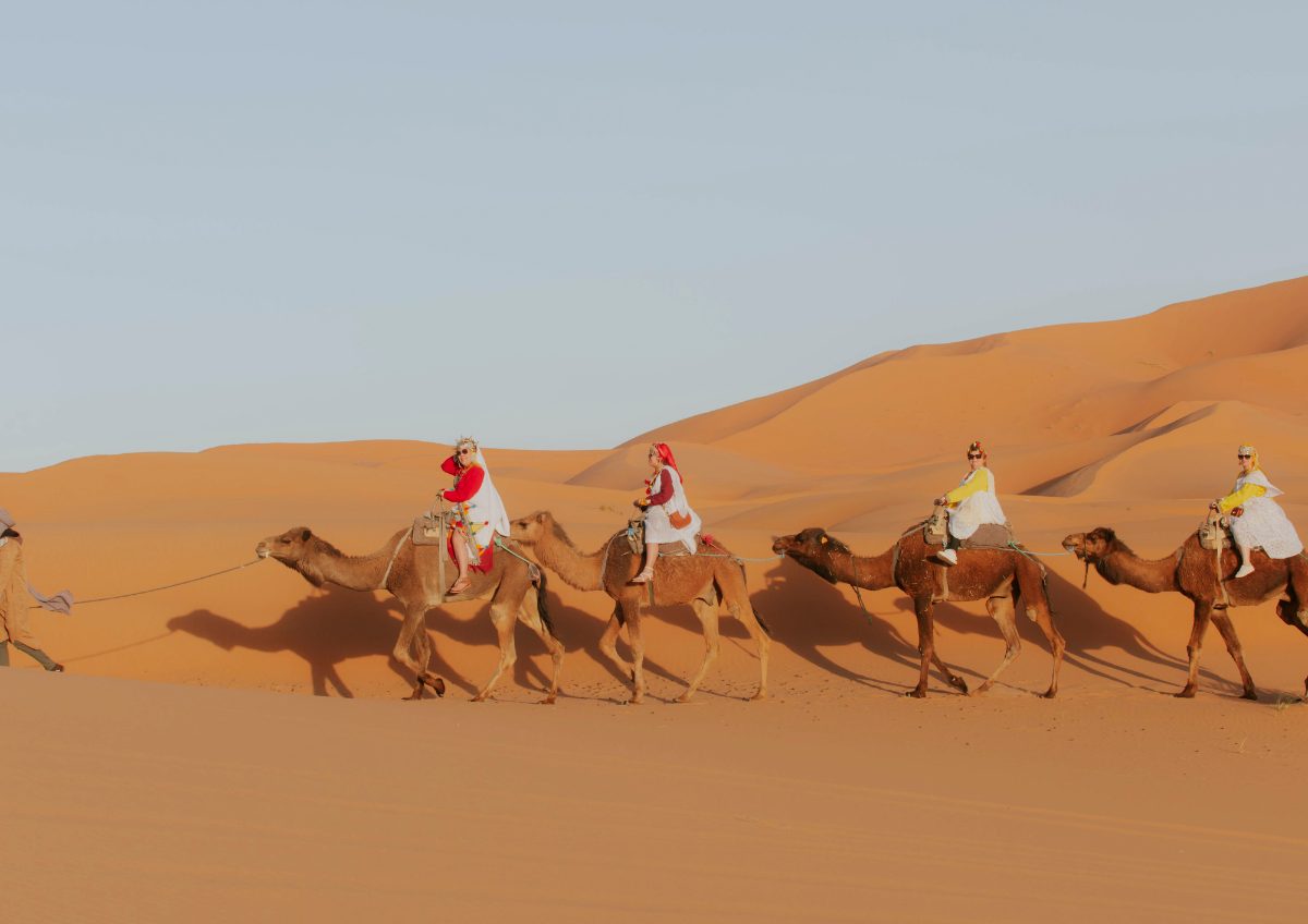 Merzouga stargazing experience tour with panoramic night skies across Morocco's Sahara Desert dunes.